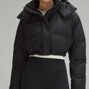 NWT Lululemon Wunder Puff Super Cropped Jacket Black Size 4
